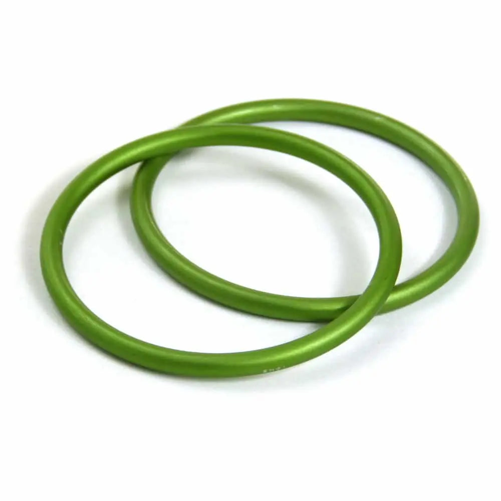 DIDYMOS Sling Rings, Pair Bronze - Woven Baby 63,5mm / Grass Green   Accessories > Add ons > Sling Rings    #