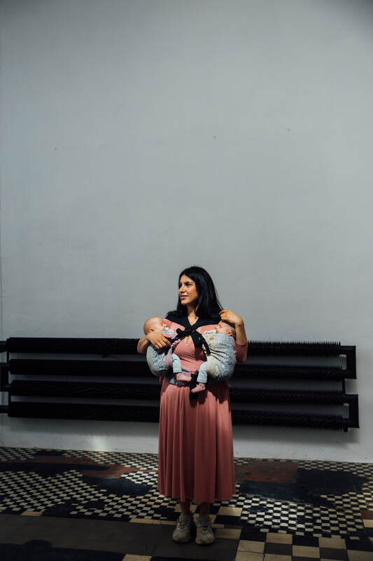 LennyTwin Carrier, jacquard weave 100% cotton - WILD WINE - VINEYARD - Woven Baby Standard   lenny_twin    #