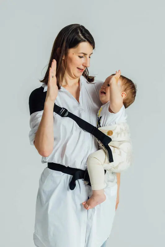 LennyHip Carrier (1/2 of LennyTwin Carrier), jacquard weave 100% cotton - JURASSIC - ICE DESERT - Woven Baby Standard   lenny_hip    #