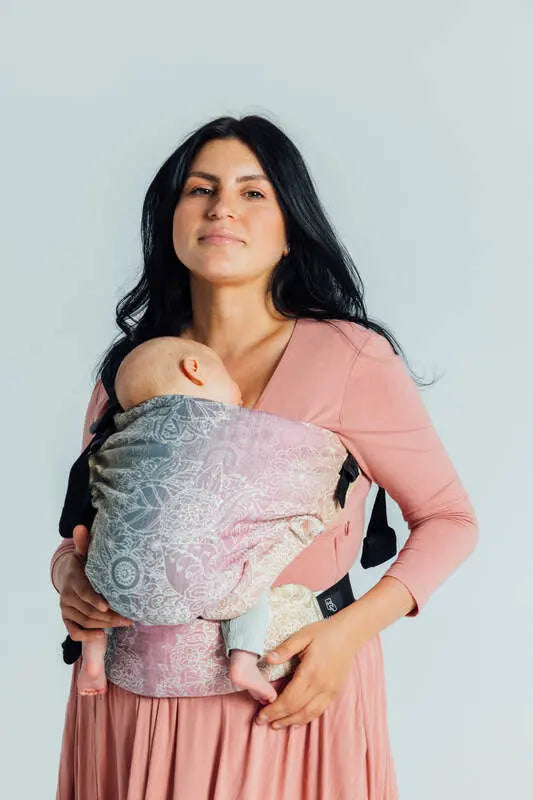 LennyHip Carrier (1/2 of LennyTwin Carrier), jacquard weave 100% cotton - WILD WINE - VINEYARD - Woven Baby Size - Standard   lenny_hip    #