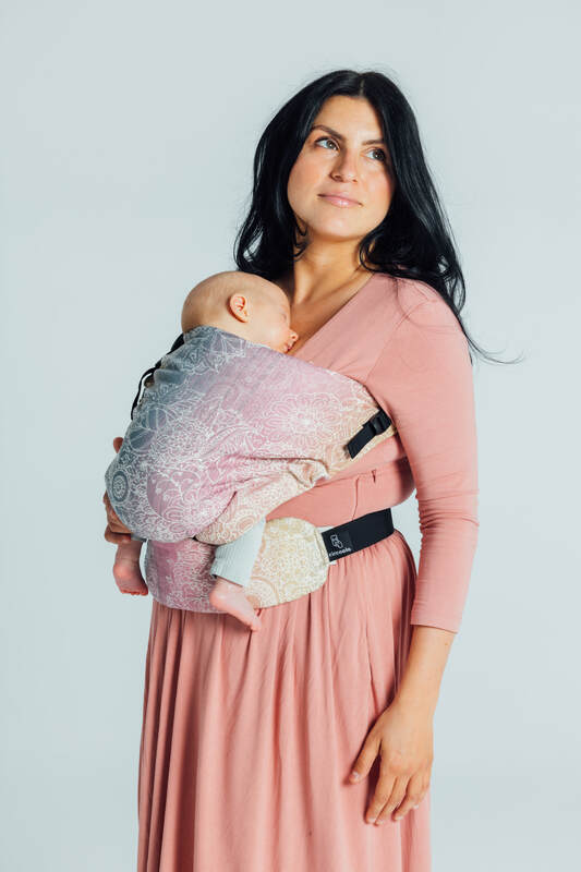 LennyHip Carrier (1/2 of LennyTwin Carrier), jacquard weave 100% cotton - WILD WINE - VINEYARD