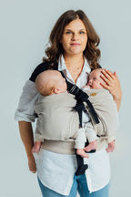 LennyTwin Carrier, broken-twill weave 100% cotton - PEANUT BUTTER - Woven Baby Standard   lenny_twin    #