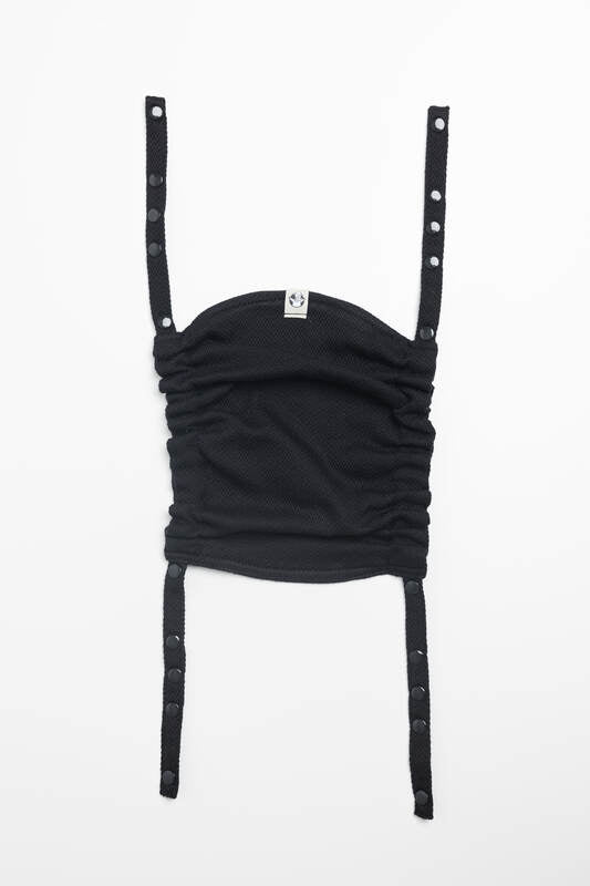 Baby carrier hood (100% cotton) -  LITTLE HERRINGBONE EBONY BLACK