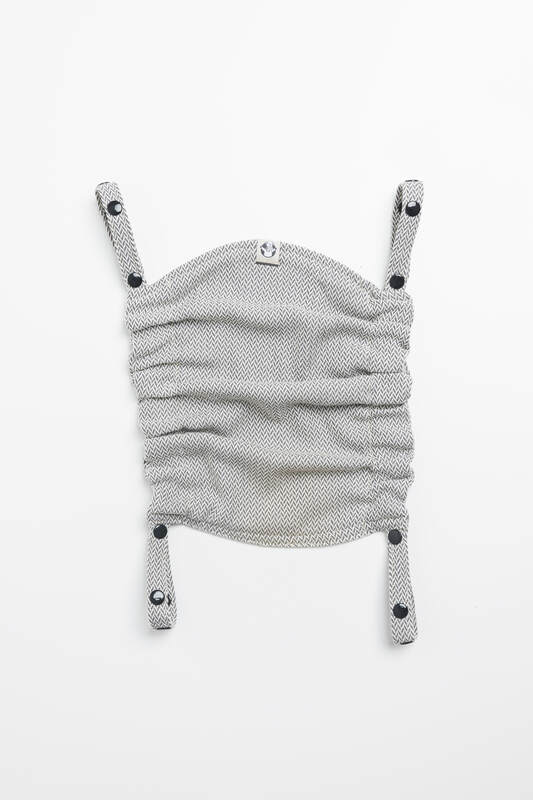 Carrier hood (100% cotton) - LITTLE HERRINGBONE GREY - Woven Baby Default Title   baby_carrier_hoods    #
