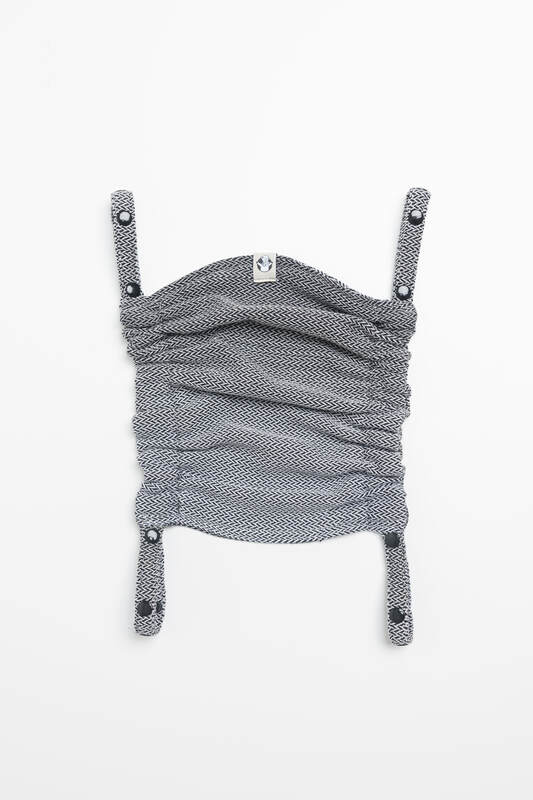 Carrier hood (100% cotton) - LITTLE HERRINGBONE OMBRE GREY - Woven Baby Default Title   baby_carrier_hoods    #