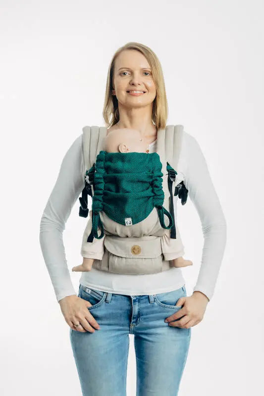 Baby carrier hood (100% cotton) - EMERALD - Woven Baby Title - Default Title   baby_carrier_hoods    #