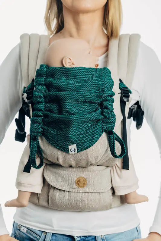 Baby carrier hood (100% cotton) - EMERALD - Woven Baby Title - Default Title   baby_carrier_hoods    #