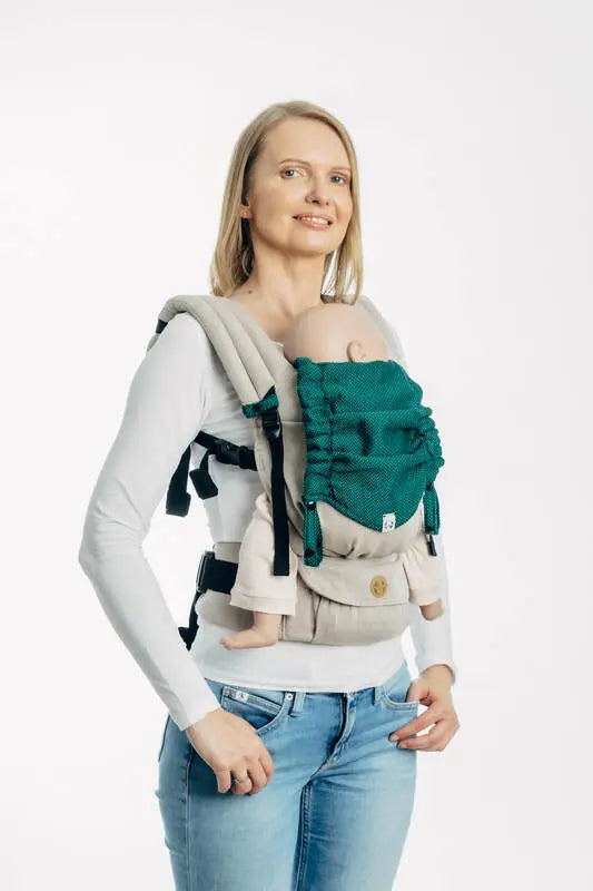 Baby carrier hood (100% cotton) - EMERALD - Woven Baby Title - Default Title   baby_carrier_hoods    #