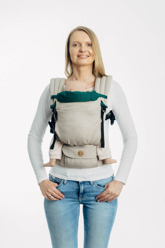 Carrier hood (100% cotton) - EMERALD - Woven Baby Default Title   baby_carrier_hoods    #