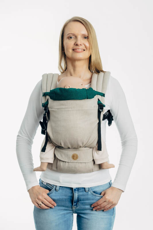Carrier hood (100% cotton) - EMERALD - Woven Baby Default Title   baby_carrier_hoods    #