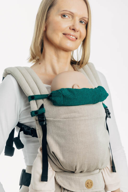 Carrier hood (100% cotton) - EMERALD - Woven Baby Default Title   baby_carrier_hoods    #