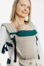 Carrier hood (100% cotton) - EMERALD - Woven Baby Default Title   baby_carrier_hoods    #