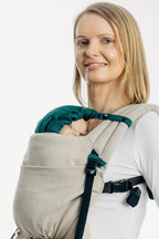 Carrier hood (100% cotton) - EMERALD - Woven Baby Default Title   baby_carrier_hoods    #