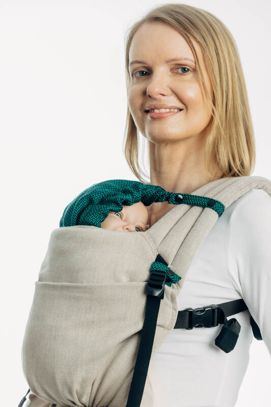 Carrier hood (100% cotton) - EMERALD - Woven Baby Default Title   baby_carrier_hoods    #