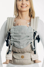 Carrier hood (100% cotton) - LITTLE HERRINGBONE GREY - Woven Baby Default Title   baby_carrier_hoods    #