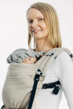 Carrier hood (100% cotton) - LITTLE HERRINGBONE GREY - Woven Baby Default Title   baby_carrier_hoods    #