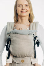 Carrier hood (100% cotton) - LITTLE HERRINGBONE GREY - Woven Baby Default Title   baby_carrier_hoods    #
