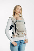 Carrier hood (100% cotton) - LITTLE HERRINGBONE GREY - Woven Baby Default Title   baby_carrier_hoods    #