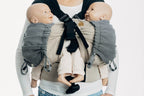 Carrier hood (100% cotton) - LITTLE HERRINGBONE OMBRE GREY - Woven Baby Default Title   baby_carrier_hoods    #