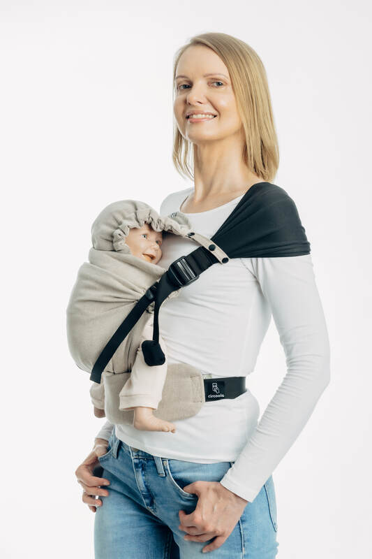 Carrier hood (100% cotton) - PEANUT BUTTER - Woven Baby Default Title   baby_carrier_hoods    #
