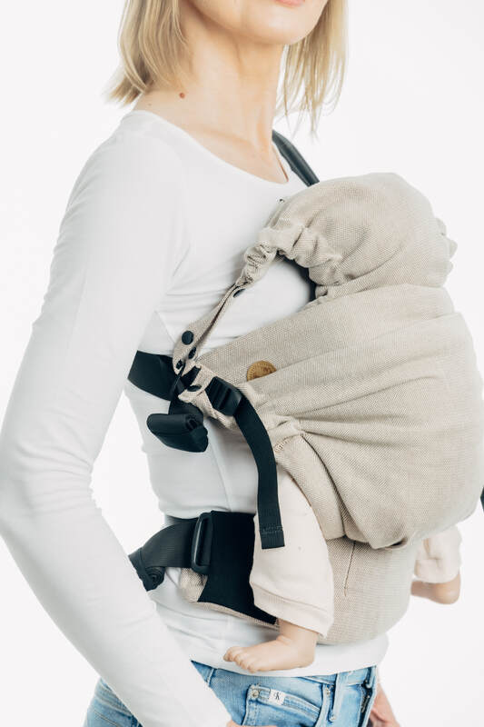 Carrier hood (100% cotton) - PEANUT BUTTER - Woven Baby Default Title   baby_carrier_hoods    #