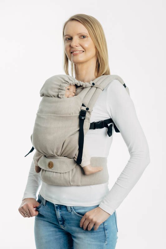 Carrier hood (100% cotton) - PEANUT BUTTER - Woven Baby Default Title   baby_carrier_hoods    #