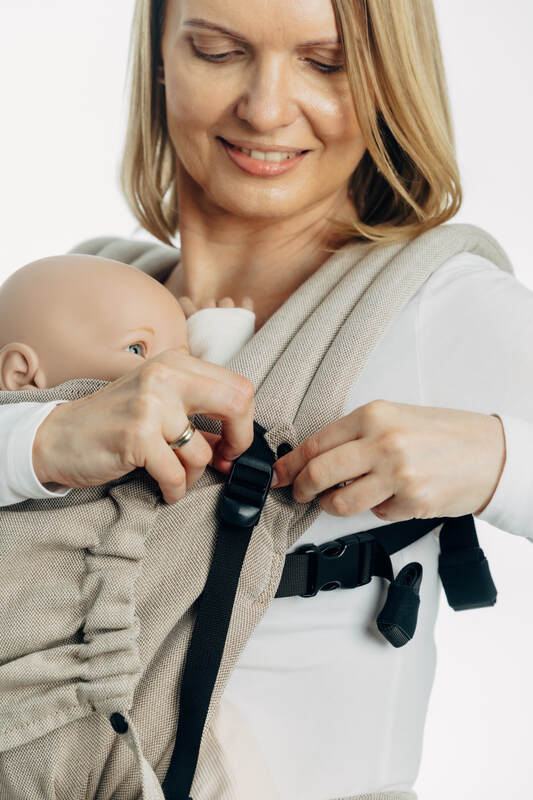 Carrier hood (100% cotton) - PEANUT BUTTER - Woven Baby Default Title   baby_carrier_hoods    #