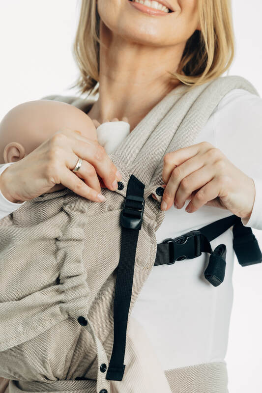 Carrier hood (100% cotton) - PEANUT BUTTER - Woven Baby Default Title   baby_carrier_hoods    #
