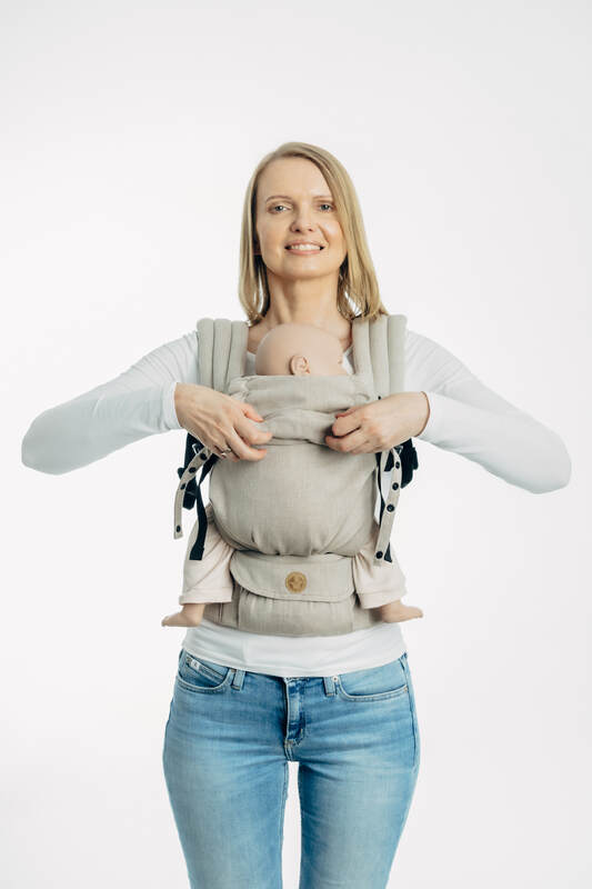 Carrier hood (100% cotton) - PEANUT BUTTER - Woven Baby Default Title   baby_carrier_hoods    #