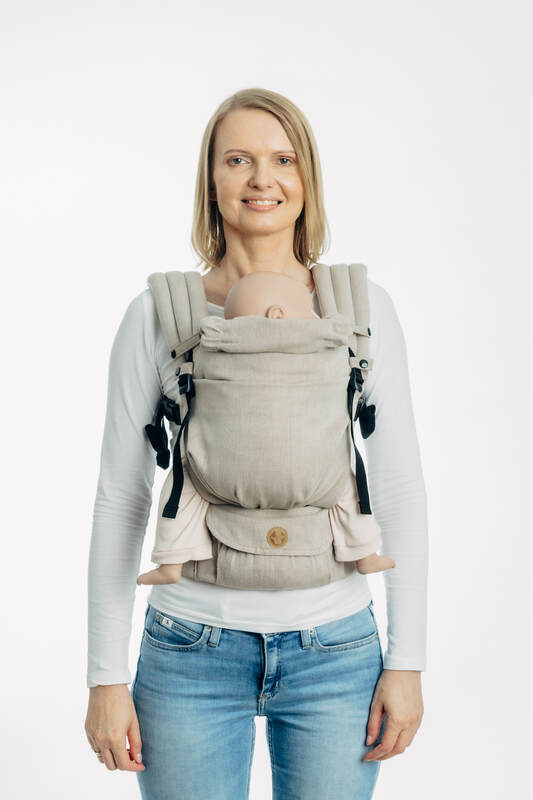 Carrier hood (100% cotton) - PEANUT BUTTER - Woven Baby Default Title   baby_carrier_hoods    #