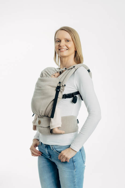 Carrier hood (100% cotton) - PEANUT BUTTER - Woven Baby Default Title   baby_carrier_hoods    #