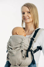 Carrier hood (100% cotton) - PEANUT BUTTER - Woven Baby Default Title   baby_carrier_hoods    #