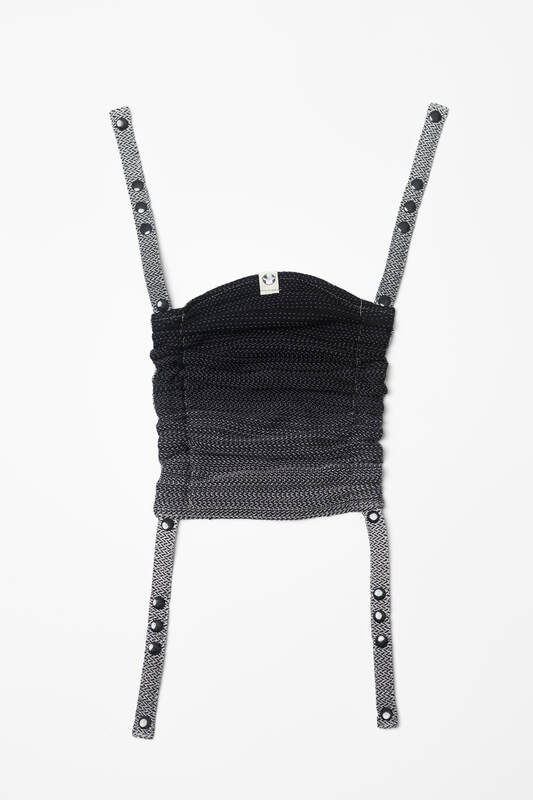 Carrier hood (100% cotton) - LITTLE HERRINGBONE OMBRE GREY - Woven Baby Default Title   baby_carrier_hoods    #