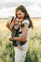LennyLight Carrier, chevron weave, 100% linen - ARROW - WOOD - Woven Baby Standard   lenny_light    #