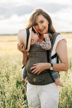 LennyLight Carrier, chevron weave, 100% linen - ARROW - WOOD - Woven Baby Standard   lenny_light    #