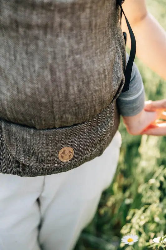 LennyLight Carrier, chevron weave, 100% linen - ARROW - WOOD - Woven Baby Standard   lenny_light    #