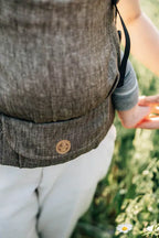 LennyLight Carrier, chevron weave, 100% linen - ARROW - WOOD - Woven Baby Standard   lenny_light    #