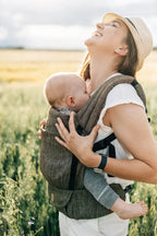 LennyLight Carrier, chevron weave, 100% linen - ARROW - WOOD - Woven Baby Standard   lenny_light    #