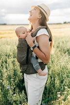 LennyLight Carrier, chevron weave, 100% linen - ARROW - WOOD - Woven Baby Standard   lenny_light    #