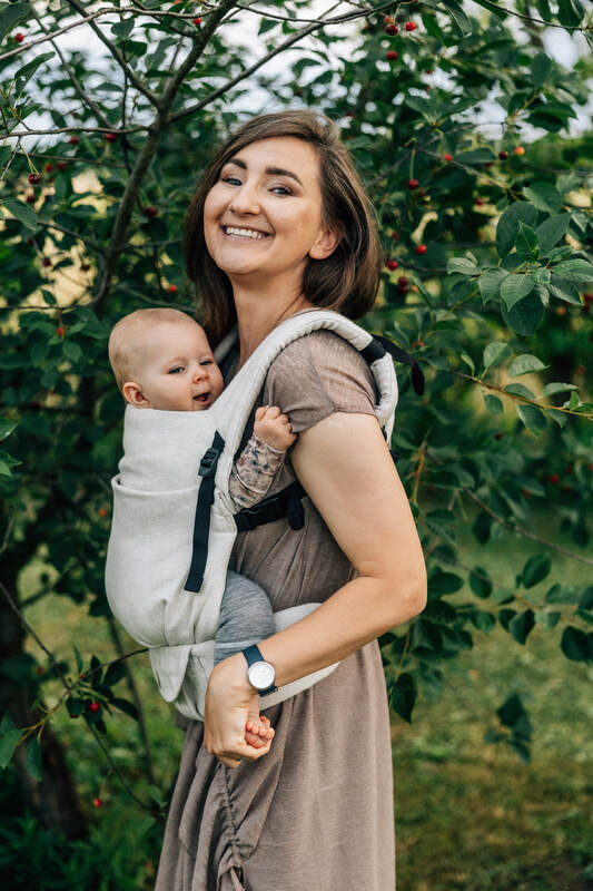 LennyLight Carrier, chevron weave, 100% linen - ARROW - WHISPER - Woven Baby Size - Standard   lenny_light    #