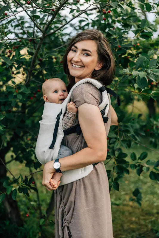 LennyLight Carrier, chevron weave, 100% linen - ARROW - WHISPER - Woven Baby Size - Standard   lenny_light    #