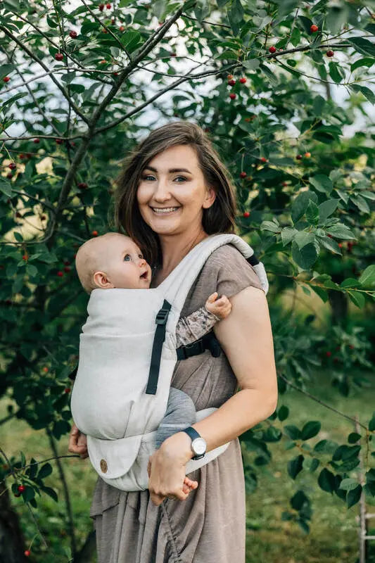 LennyLight Carrier, chevron weave, 100% linen - ARROW - WHISPER - Woven Baby Standard   lenny_light    #
