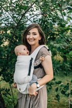 LennyLight Carrier, chevron weave, 100% linen - ARROW - WHISPER - Woven Baby Standard   lenny_light    #