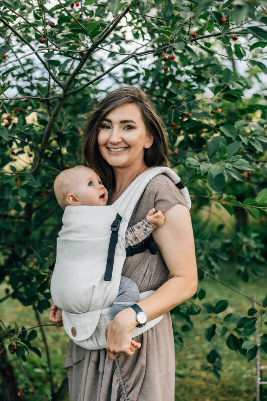 LennyLight Carrier, chevron weave, 100% linen - ARROW - WHISPER - Woven Baby Size - Standard   lenny_light    #