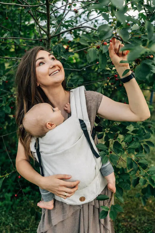 LennyLight Carrier, chevron weave, 100% linen - ARROW - WHISPER - Woven Baby Standard   lenny_light    #
