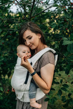 LennyLight Carrier, chevron weave, 100% linen - ARROW - WHISPER - Woven Baby Standard   lenny_light    #