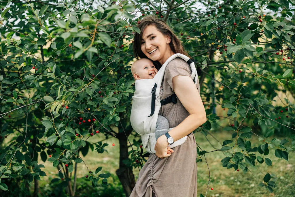 LennyLight Carrier, chevron weave, 100% linen - ARROW - WHISPER - Woven Baby Standard   lenny_light    #