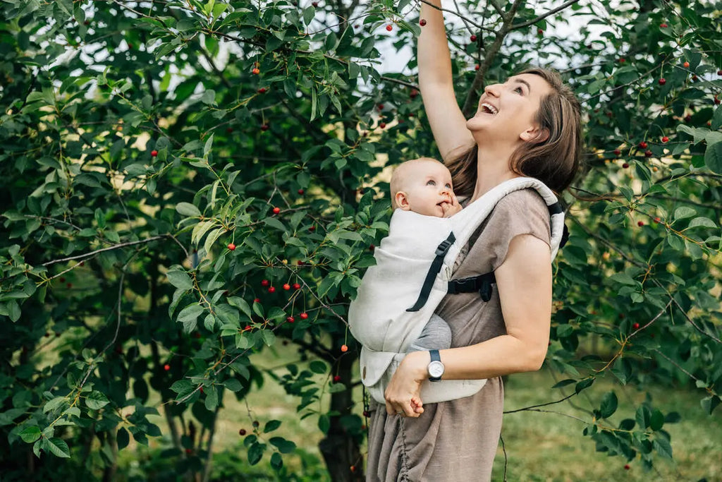 LennyLight Carrier, chevron weave, 100% linen - ARROW - WHISPER - Woven Baby Standard   lenny_light    #