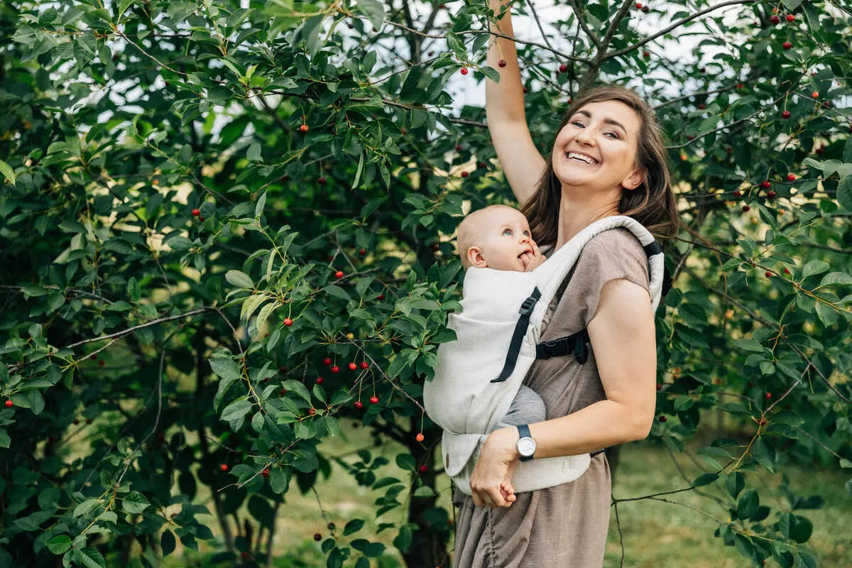 LennyLight Carrier, chevron weave, 100% linen - ARROW - WHISPER - Woven Baby Standard   lenny_light    #