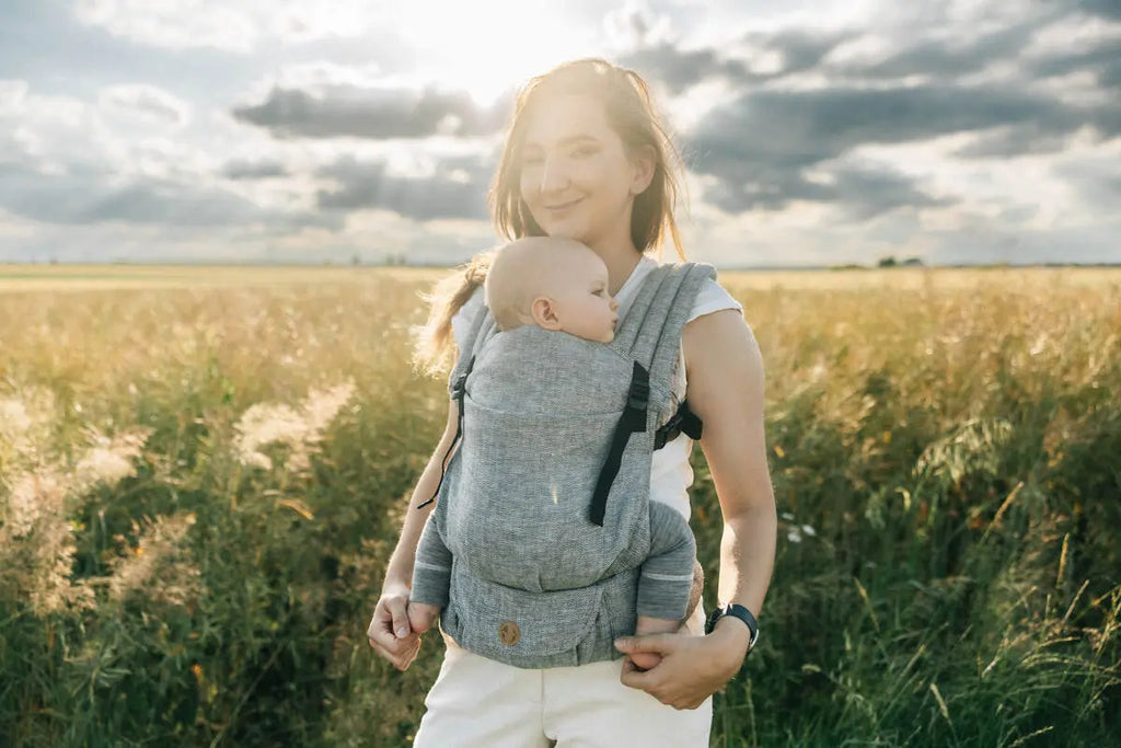 LennyLight Carrier, chevron weave, 100% linen - ARROW - WAVE - Woven Baby Standard   lenny_light    #